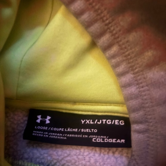 Under Armour ColdGear Hoodie with Yellow Interior - Picture 2 of 2
